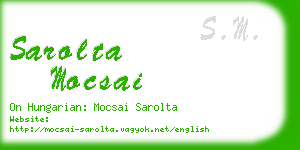 sarolta mocsai business card